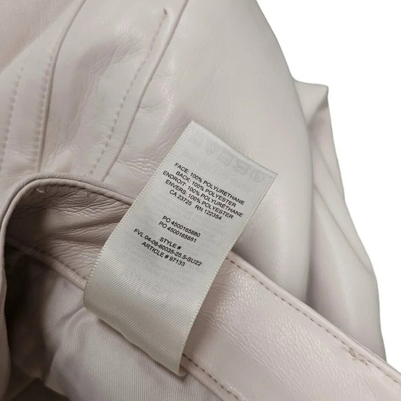 Aritzia Wilfred The Melina Pant Cropped Size 4 High Rise Vegan Leather Pale Pink - Picture 7 of 8